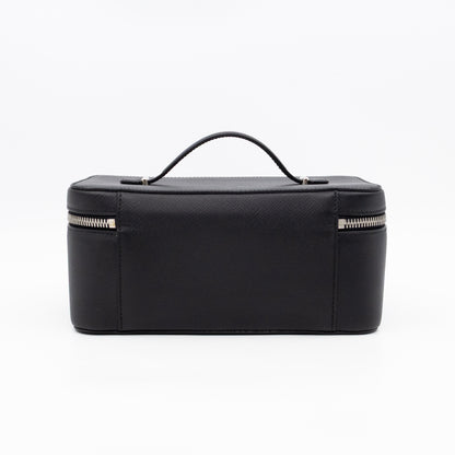 Vanity Case Black Saffiano Leather