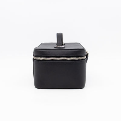 Vanity Case Black Saffiano Leather