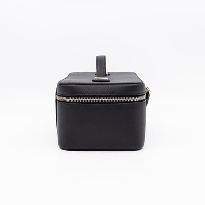 Vanity Case Black Saffiano Leather