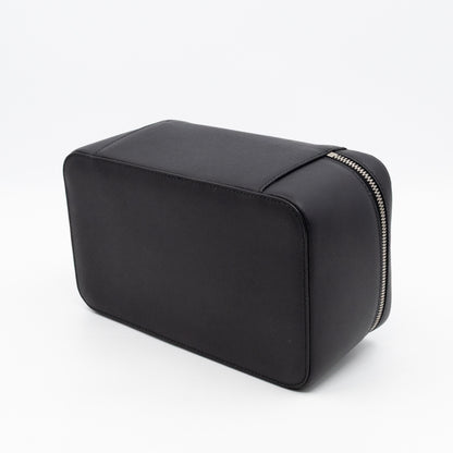 Vanity Case Black Saffiano Leather