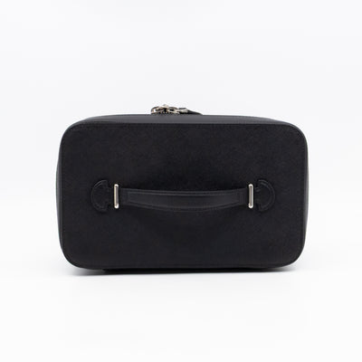 Vanity Case Black Saffiano Leather