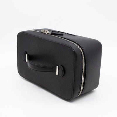 Vanity Case Black Saffiano Leather