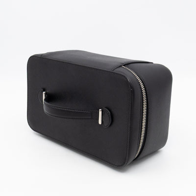 Vanity Case Black Saffiano Leather