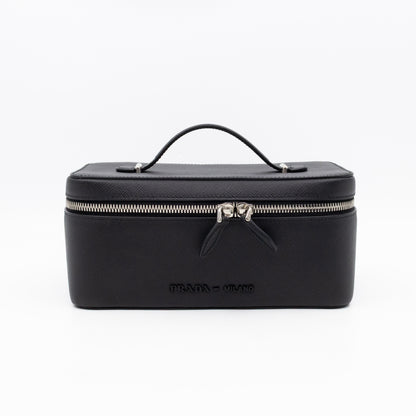 Vanity Case Black Saffiano Leather