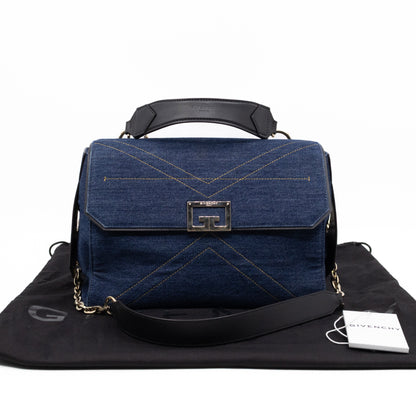 ID Medium Blue Denim Black Leather