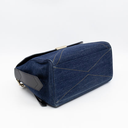 ID Medium Blue Denim Black Leather