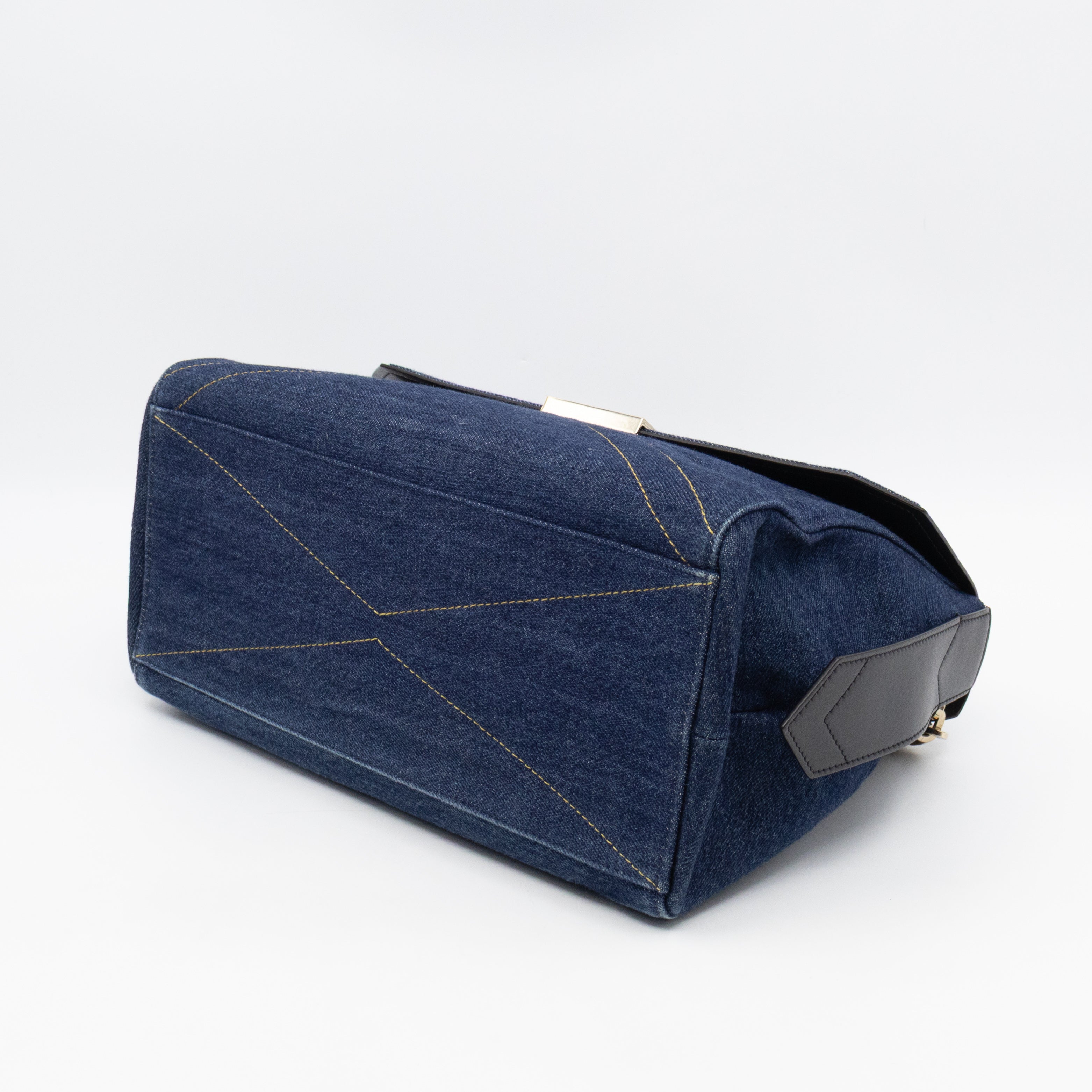 ID Medium Blue Denim Black Leather