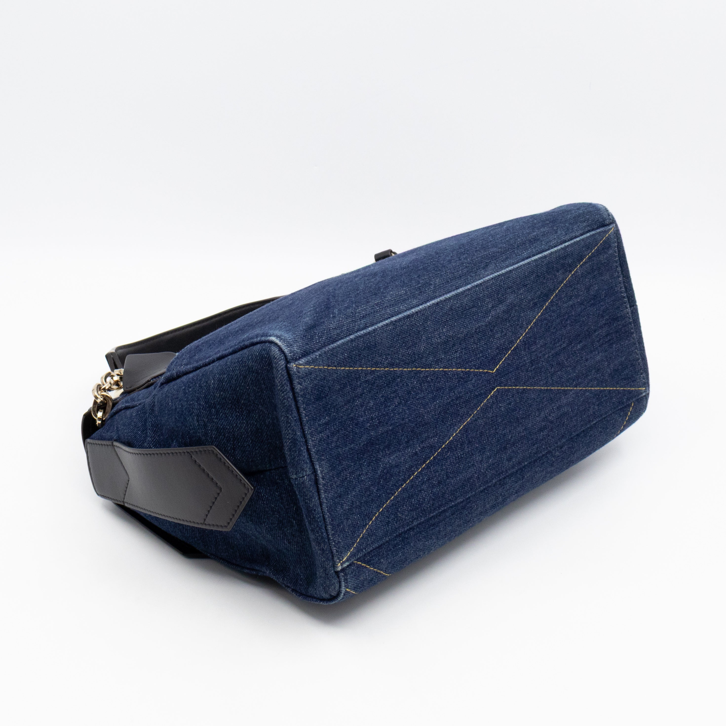 ID Medium Blue Denim Black Leather