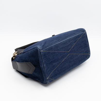 ID Medium Blue Denim Black Leather
