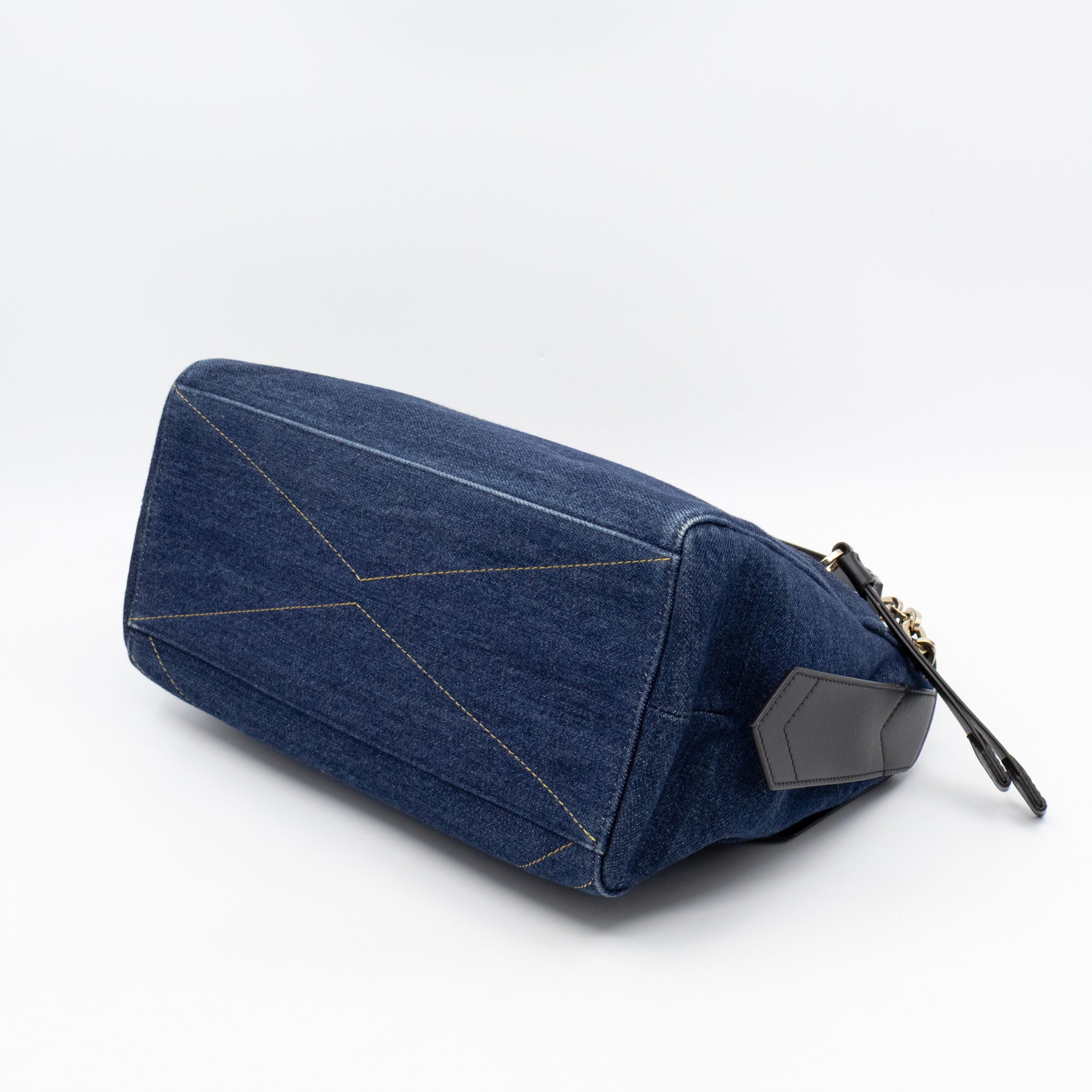 ID Medium Blue Denim Black Leather