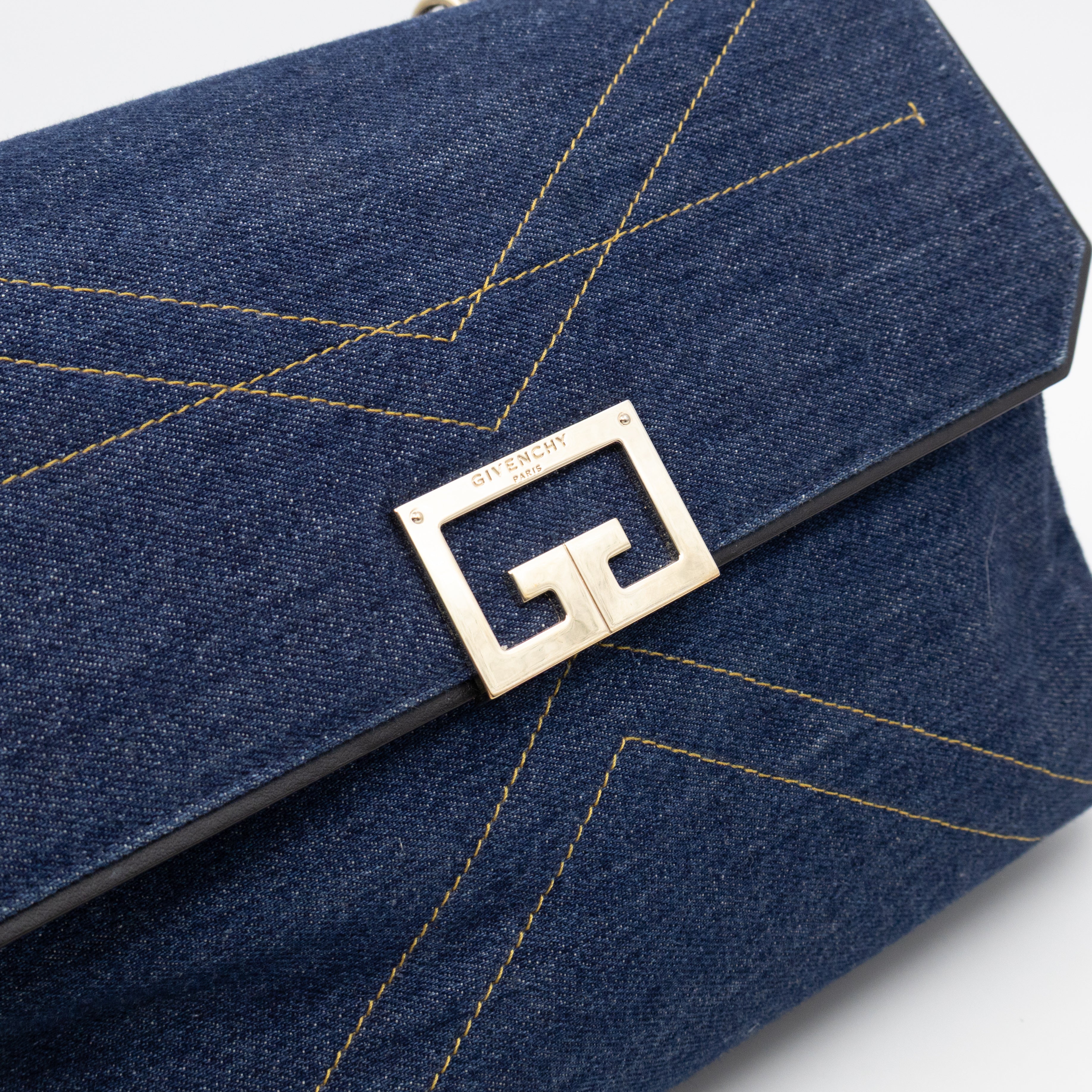 ID Medium Blue Denim Black Leather