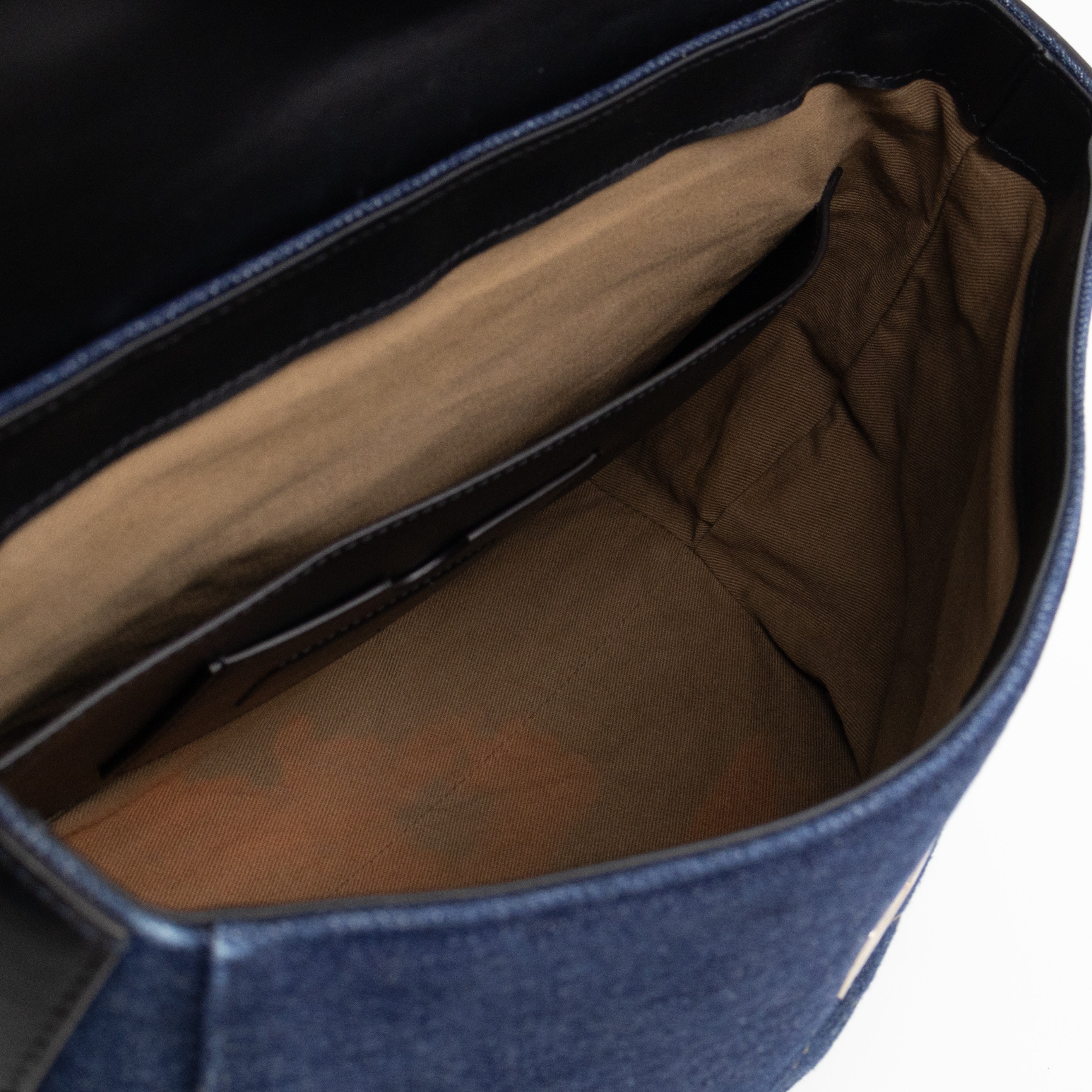 ID Medium Blue Denim Black Leather