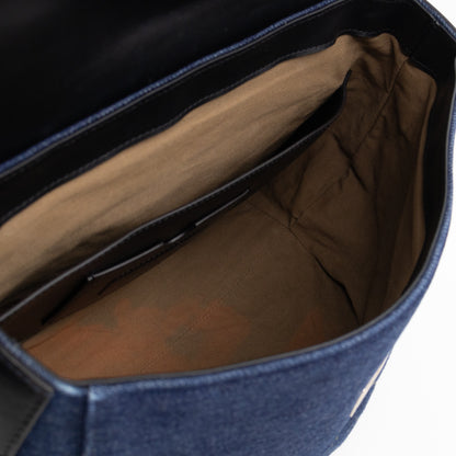 ID Medium Blue Denim Black Leather