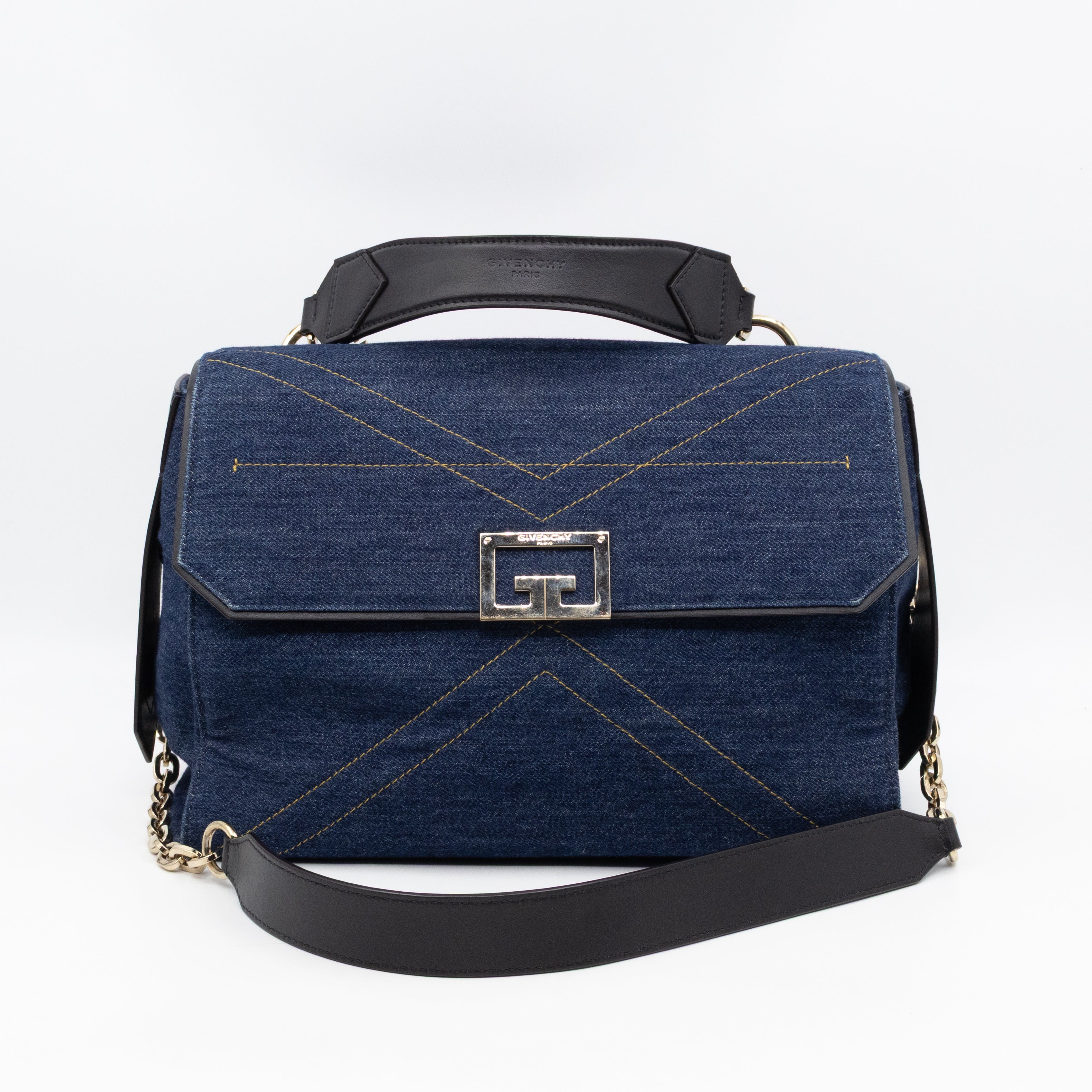 ID Medium Blue Denim Black Leather