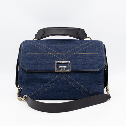 ID Medium Blue Denim Black Leather