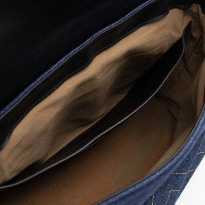 ID Medium Blue Denim Black Leather