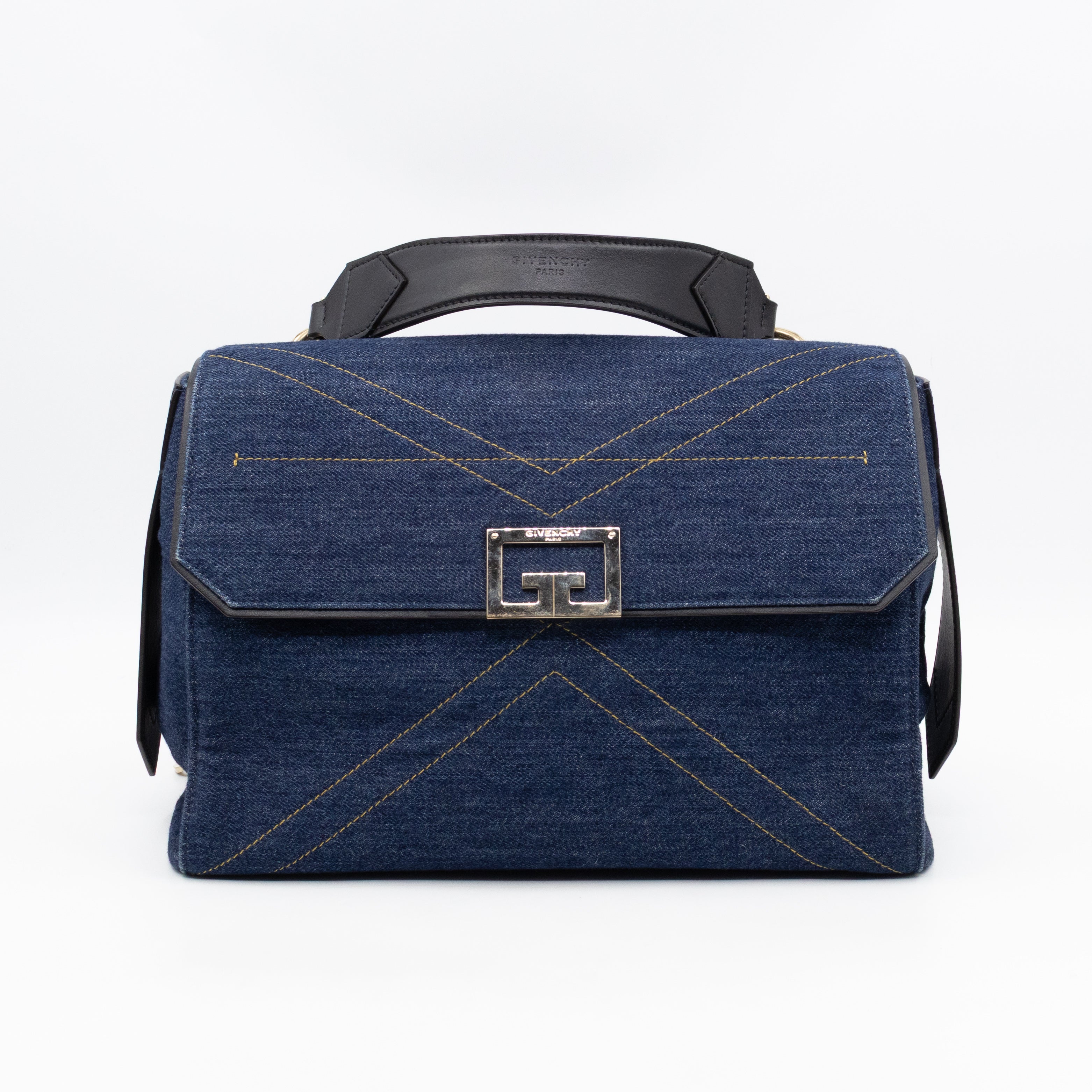 ID Medium Blue Denim Black Leather
