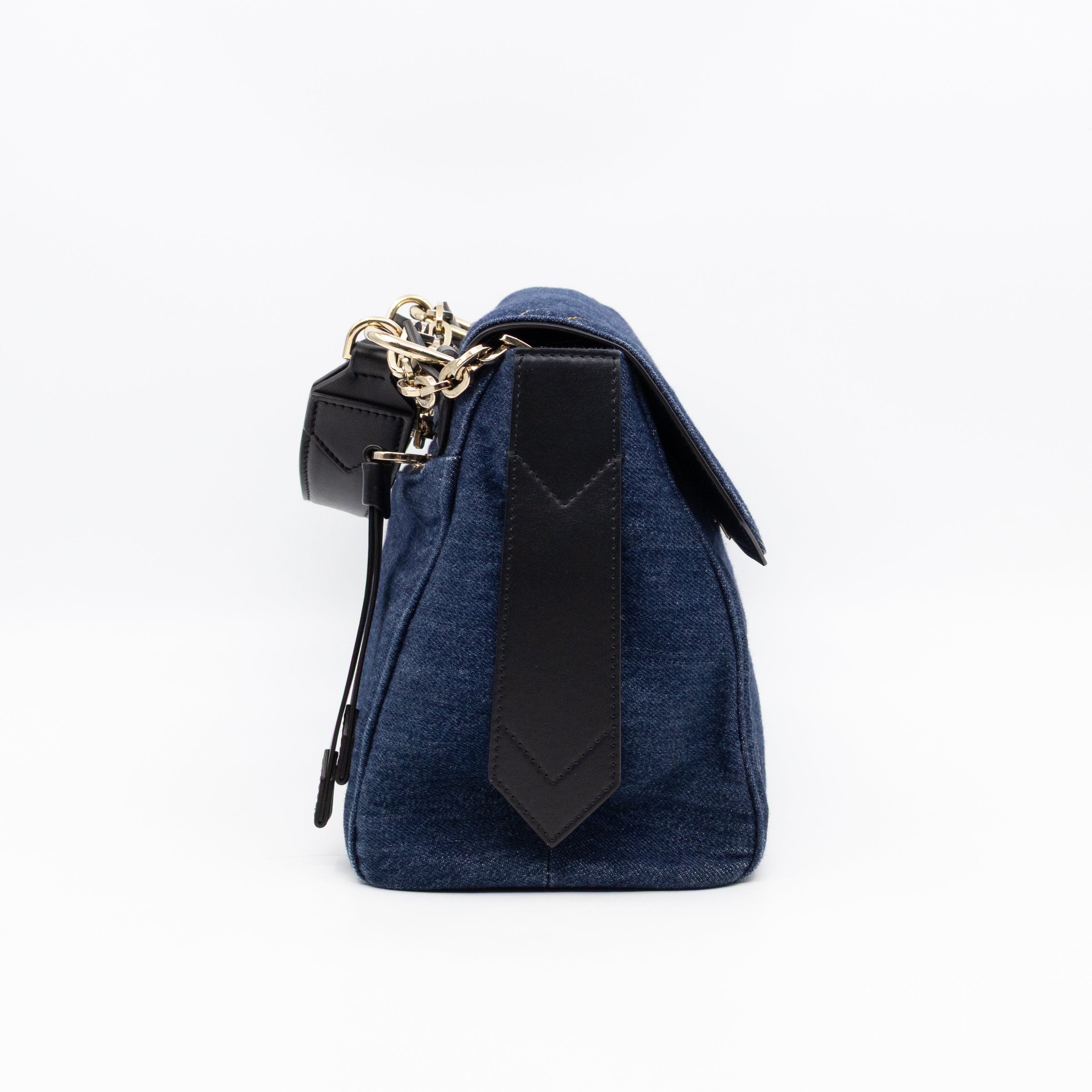 ID Medium Blue Denim Black Leather