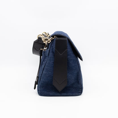 ID Medium Blue Denim Black Leather