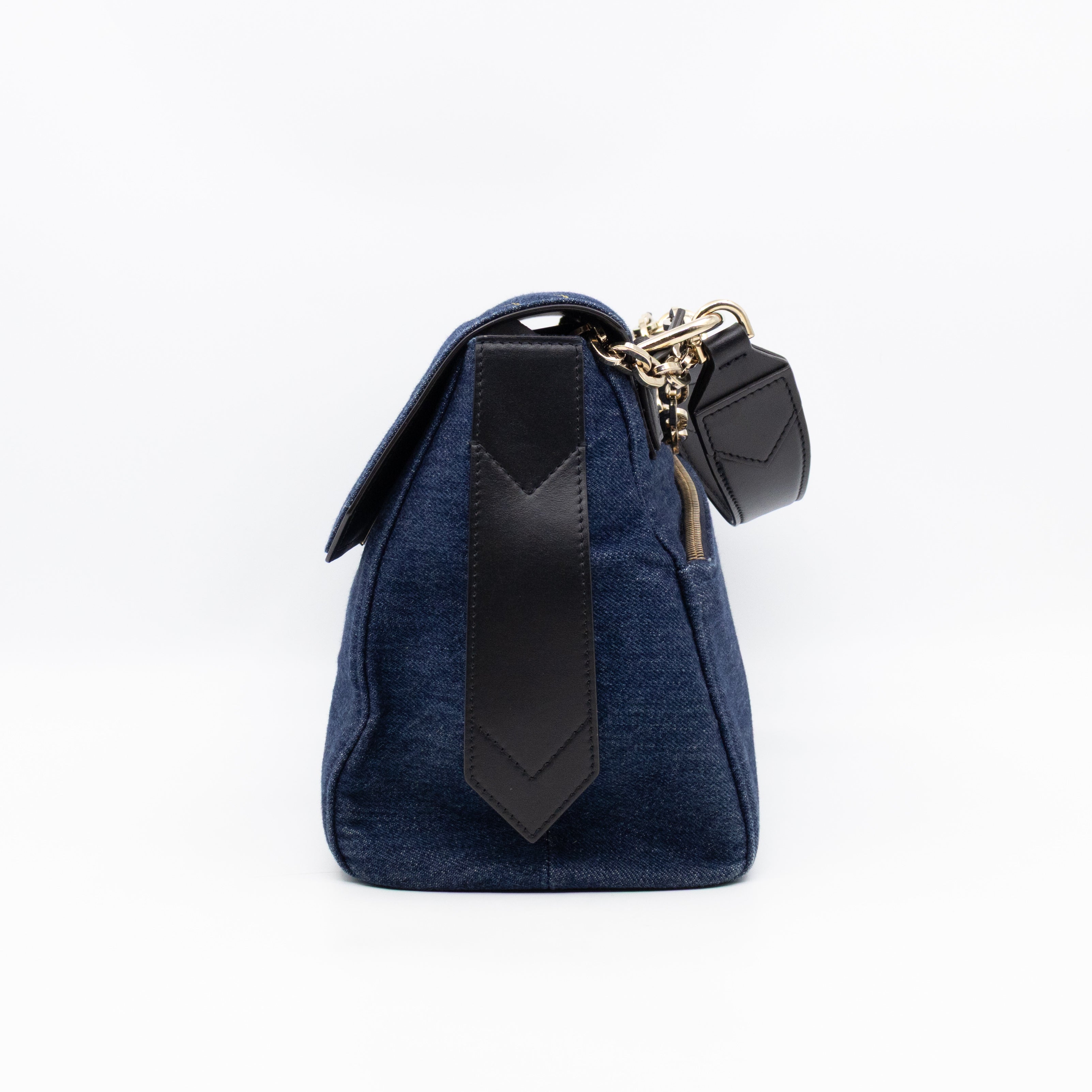 ID Medium Blue Denim Black Leather
