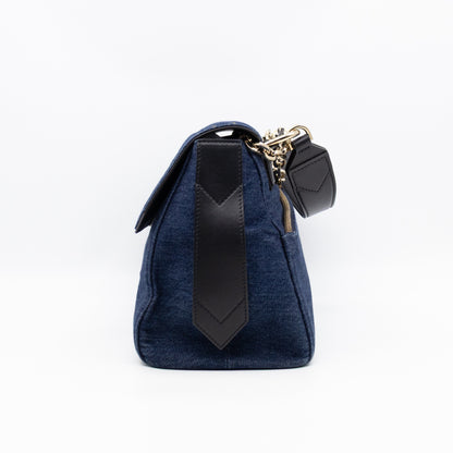 ID Medium Blue Denim Black Leather