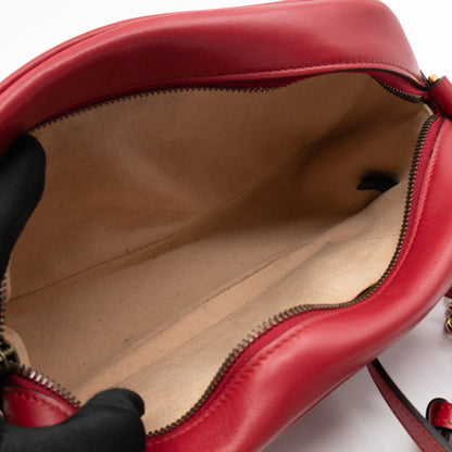 GG Marmont Small Matelasse Red Leather