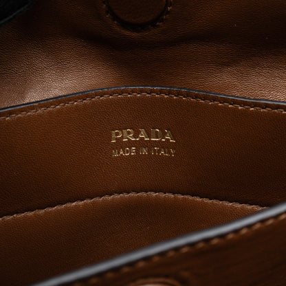 Double Bag Large Brown Saffiano Leather