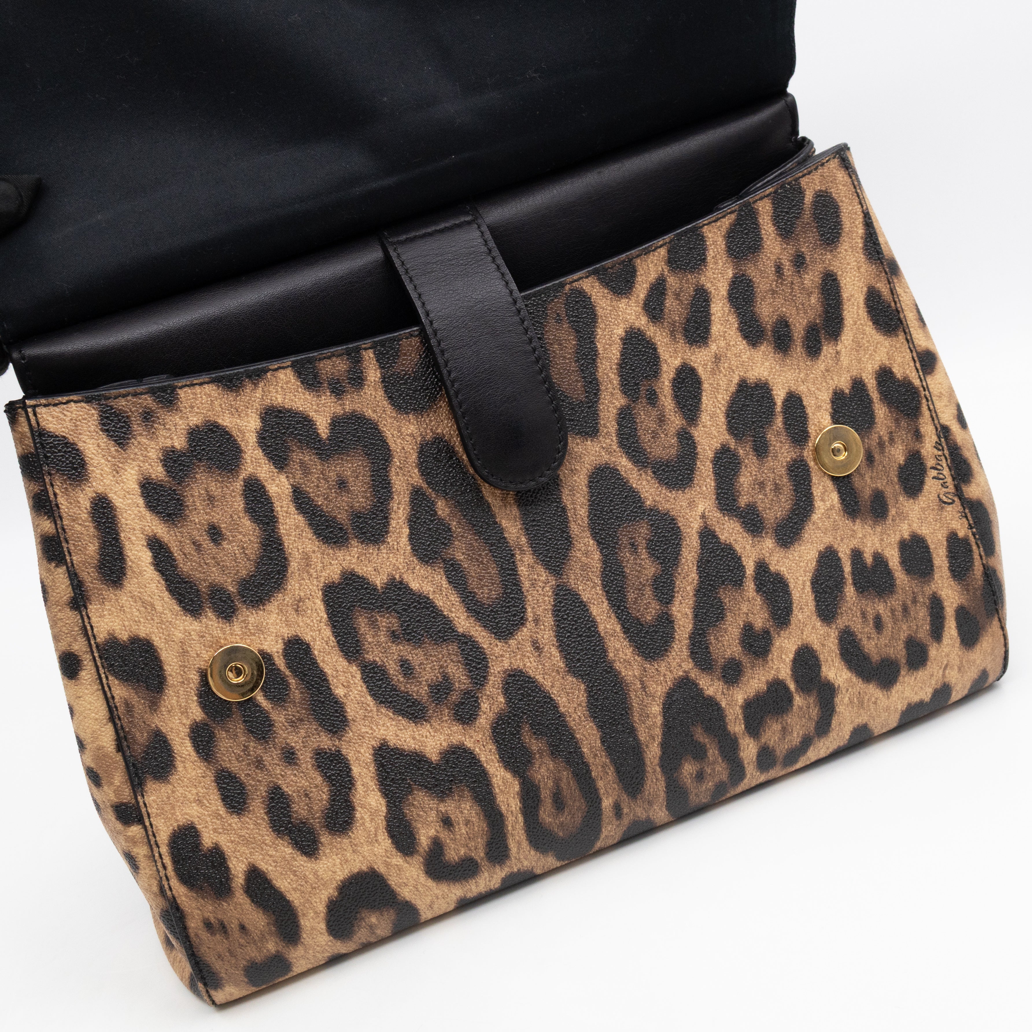 Sicily Large Leopard Dauphine Leather