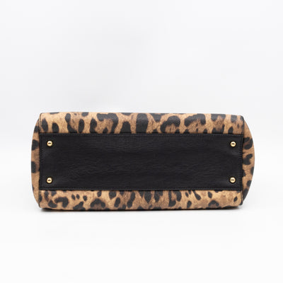 Sicily Large Leopard Dauphine Leather