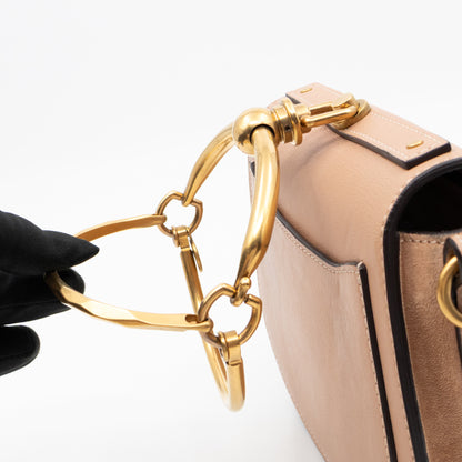 Small Nile Bracelet Bag Rose Beige Leather