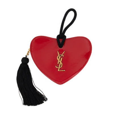 Sac Coeur Heart Clutch Red Patent Leather