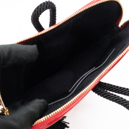 Sac Coeur Heart Clutch Red Patent Leather