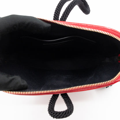 Sac Coeur Heart Clutch Red Patent Leather