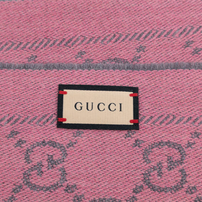 GG Wool Scarf Pink Graphite