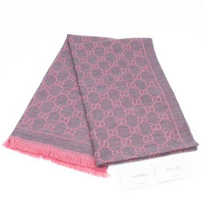 GG Wool Scarf Pink Graphite