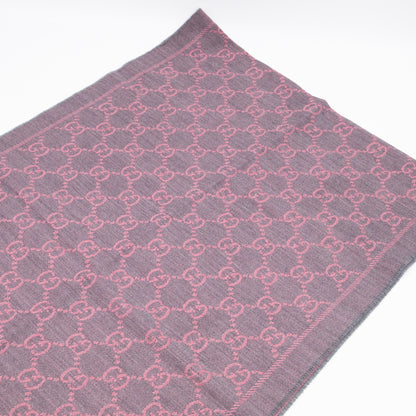 GG Wool Scarf Pink Graphite