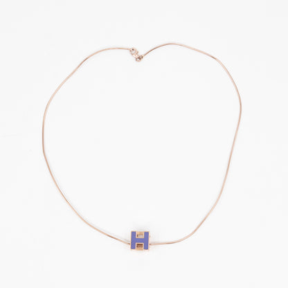 Cage d'H Pendant Necklace Parme Enamel