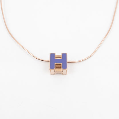 Cage d'H Pendant Necklace Parme Enamel
