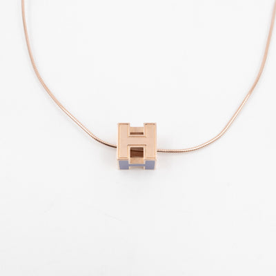 Cage d'H Pendant Necklace Parme Enamel