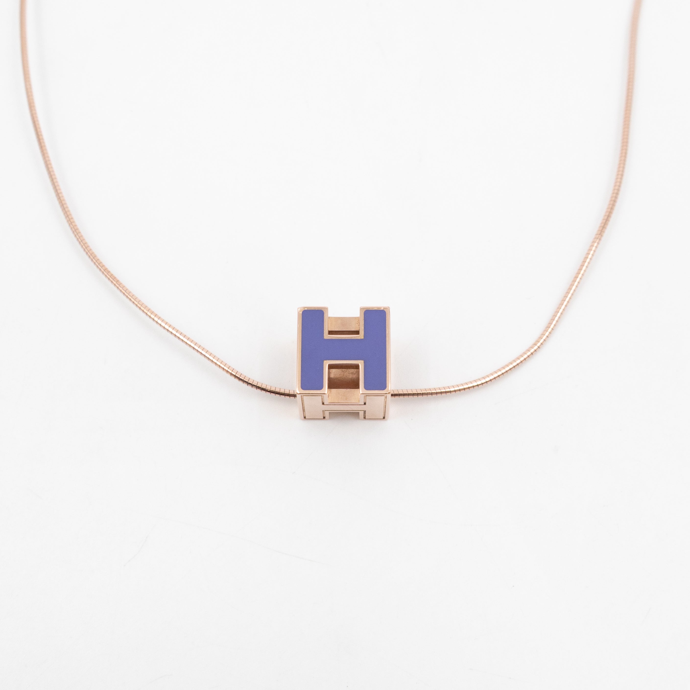 Cage d'H Pendant Necklace Parme Enamel