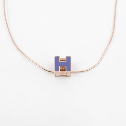 Cage d'H Pendant Necklace Parme Enamel
