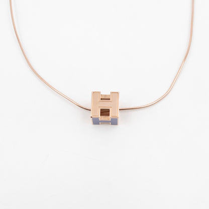 Cage d'H Pendant Necklace Parme Enamel