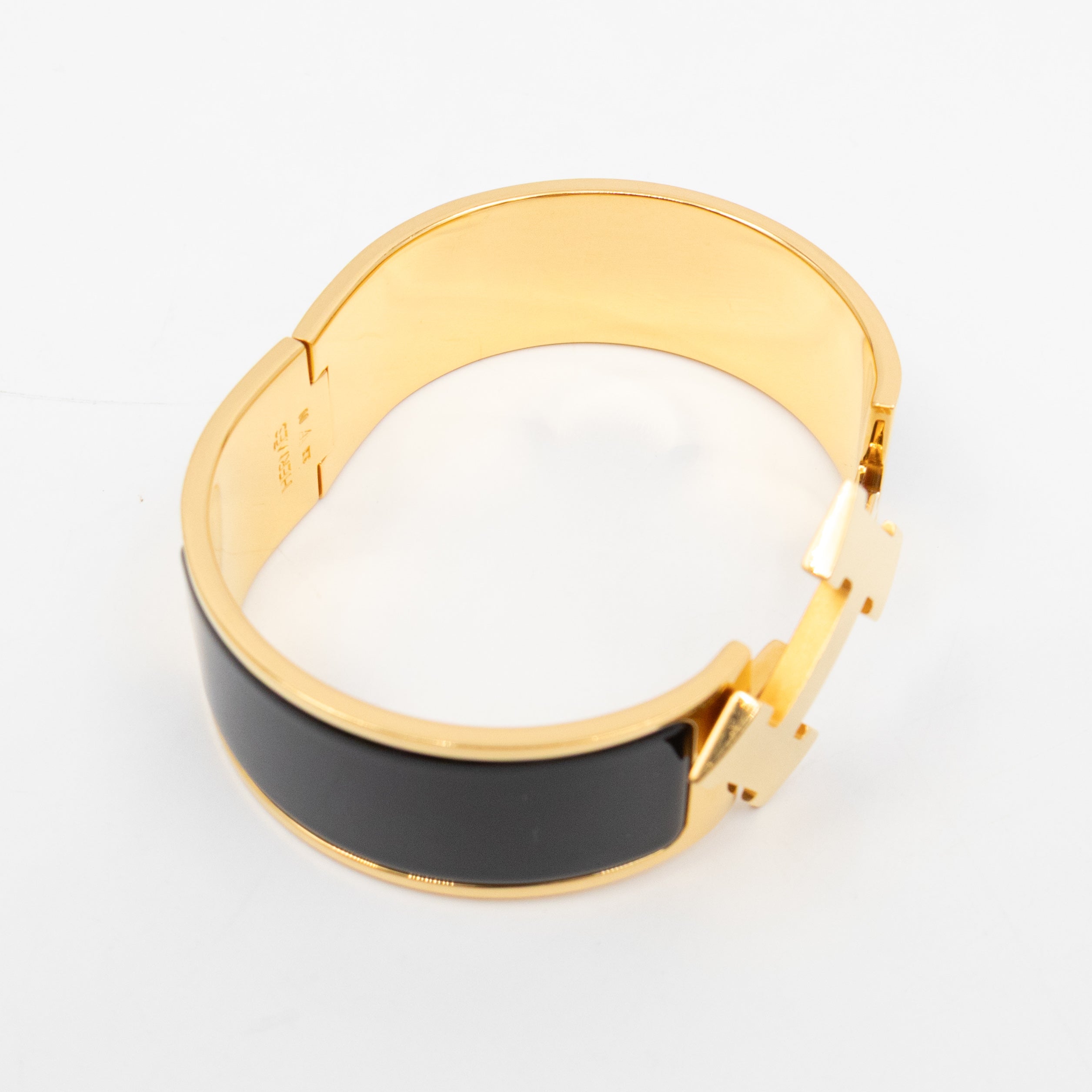 Clic Clac H Bracelet PM Black & Gold