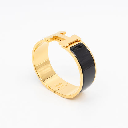 Clic Clac H Bracelet PM Black & Gold