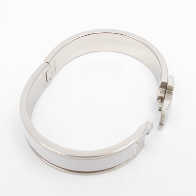 Clic H Bracelet PM White & Silver