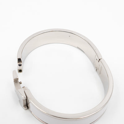 Clic H Bracelet PM White & Silver