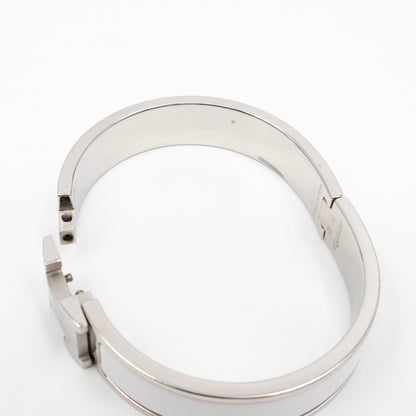 Clic H Bracelet PM White & Silver