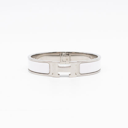 Clic H Bracelet PM White & Silver