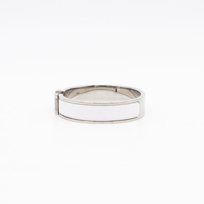 Clic H Bracelet PM White & Silver