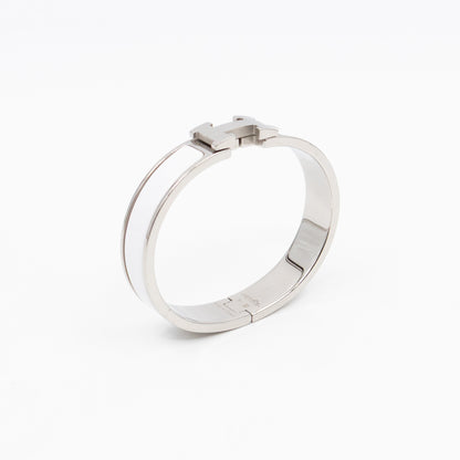 Clic H Bracelet PM White & Silver